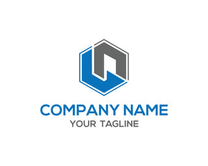 Initial Letter LN Abstract Logo Design Vector Template.