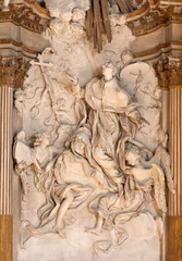  Perugia - The stucco Glory of St. Charles Borromeo in the church Chiesa di Sant Ercolano by Jean Regnaud di Champagne (1682). © Renáta Sedmáková