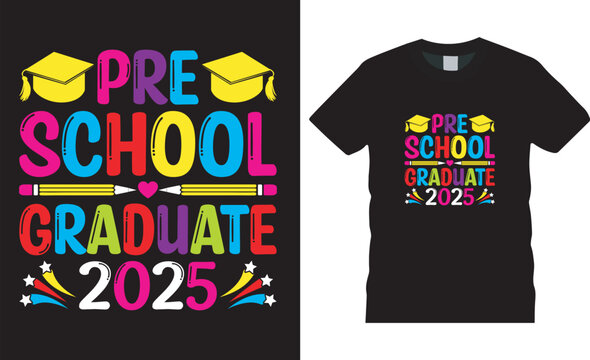 Back to school Motivational quote T-shirt Design vector pre school graduate 2025