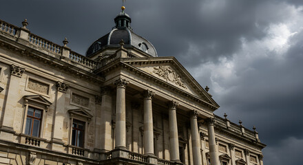 Naklejka premium Grand Neoclassical Building: Architecture, History, UK