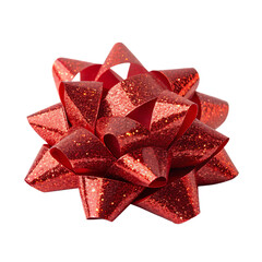 red gift bow, png transparent background