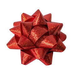 red gift bow, png transparent background
