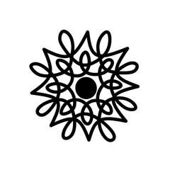 Vector mandala pattern design Hand drawn elements on white background.