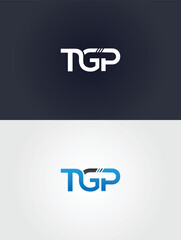 TGP letter monogram vector logo template modern business branding design graphic symbol two color variations professional style
