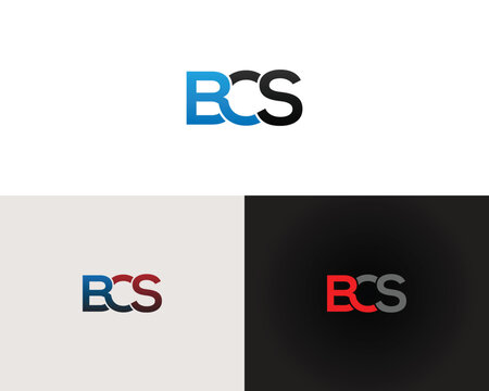 BCS letter logo vector design three color variations corporate identity template elegant branding identity professional symbol initial typography graphic