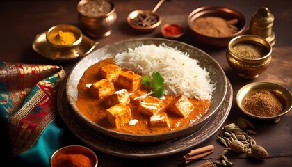 paneer butter masala with rice