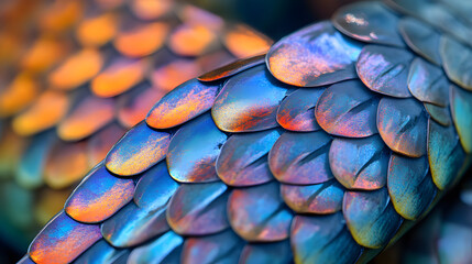Detailed close up of a snakes  scales showing the snake upper layer
