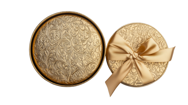 A gift box, the beauty of ribbon on a gift box, the charm of ribbon on a gift box, a gift box decorated with ribbon, the combination of ribbon with a gift box, on a transparent backgrounds