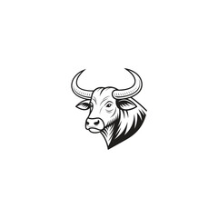 Elegance drawing art buffalo cow ox bull head logo design inspiration Bull, cow, angus, buffalo, cattle Head logo. Premium logo. Elegant logo symbol design illustration vector for company.
