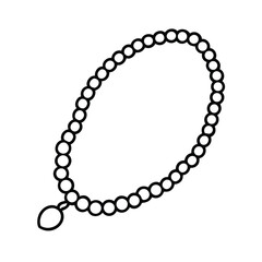 bead strand illustration line art vector