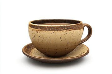 rustic ceramic cup png  white background