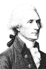 Stipple Dot Portrait of Thomas Jefferson SVG – Founding Father Vector for Retro, Patriotic, and Educational Design Projects