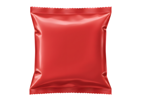 Red Glossy Pillow Snack Bag