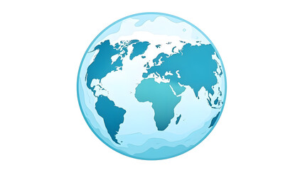 Fototapeta premium Global Earth Silhouette with Location Symbol, Illustration for Travel and Global Communication Concepts