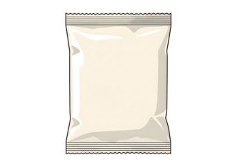 Cream White Snack Pouch Front View