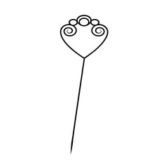 decorative pin illustration line art vector