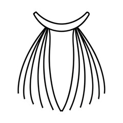 angel wings vector fringed trim sketch line art vector