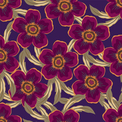 seamless pattern with flowers