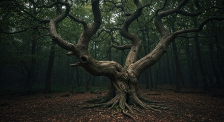 Ancient tree in forest
