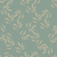 Elegant trendy vector ditsy floral seamless pattern design of beautiful abstract flowers and leaves. Foliage repeat texture background. Suitable for wallpaper, surface printing and textile