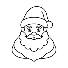 santa claus illustration line art vector