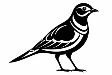 skylark silhouette line art vector illustration with a white background