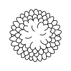 pom decoration outline line