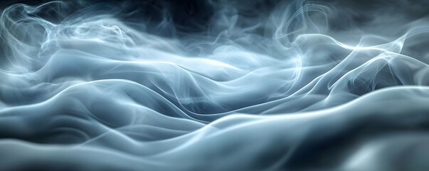 Obraz premium An ethereal scene of swirling smoke, rendered in soft, flowing forms, evokes a sense of mystery and transience. Capture the fluid motion and atmospheric quality.