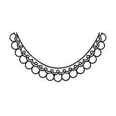 sequins trim decorative line art vector