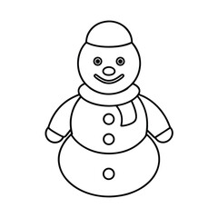snowman isolated on white