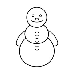 snowman isolated on white