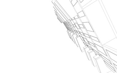  Architectural building 3d rendering