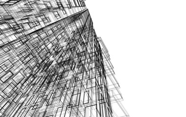  Architectural building 3d rendering