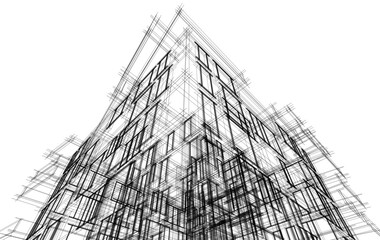  Architectural building 3d rendering