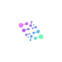 neuron Genetic logo design. Illustration  graphic of DNA Gene Neuron Cell logo design