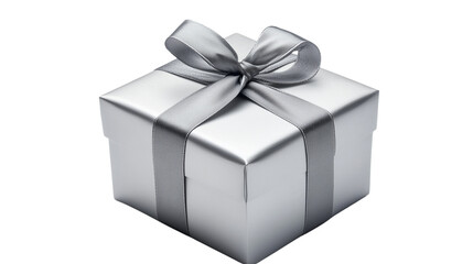 Obraz premium A beautiful gift box wrapped with ribbon, a gift tied with ribbon, a gift box decorated with ribbon, wrapped with ribbon, the charm of a gift box tied with ribbon, on a transparent backgrounds