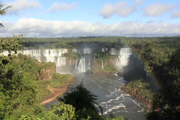 Fototapeta premium Panoramic view of Iguazu Falls from the Brazilian side
