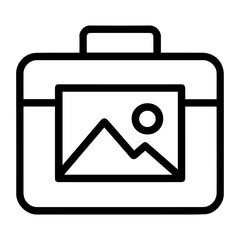 Portfolio icon on white background vector
Vector internet and technology icon