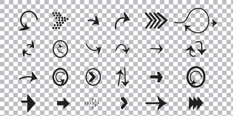 Black arrow icon big sets. Vector arrow illustration eps 10
