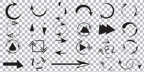 Black arrow icon big sets. Vector arrow illustration eps 10