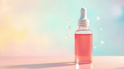 Skincare Products on Pink Satin