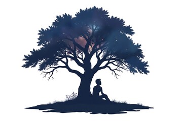 Cosmic Galaxy, Weathered Oak, Contemplative Man