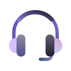 Headphones Minimal Music Device.  Flat Audio Device icon Illustration

