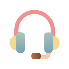 Headphones Minimal Music Device.  Flat Audio Device icon Illustration

