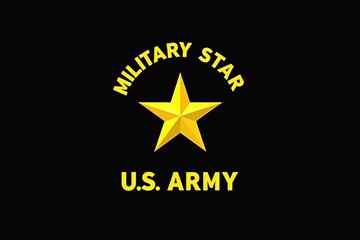 Obraz premium Celebrating 250 Years of U.S. Army Establishment - Military - themed imagery with a golden star, 
