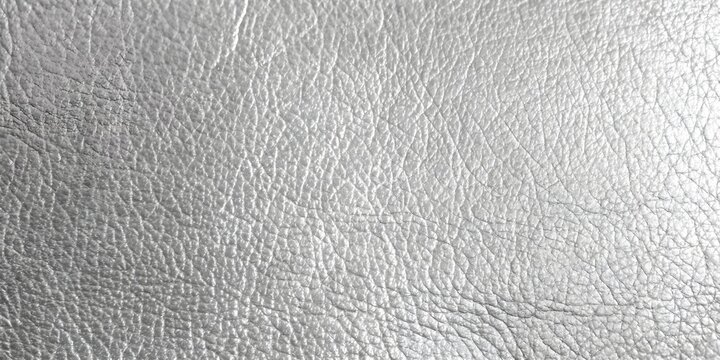 Premium High-Resolution Silver Leather Texture with Subtle Wrinkles for Luxury Fashion and Upholstery Design