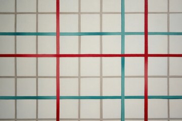 Fototapeta premium Geometric pattern of intersecting lines on a gridded surface.