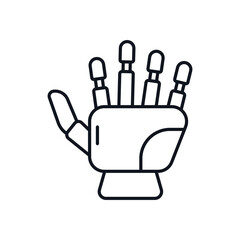 Robotic Hand Vector icon