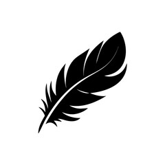 Fototapeta premium creative details Outline silhouette Feather icon vector illustration 