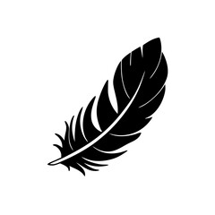 Fototapeta premium creative details Outline silhouette Feather icon vector illustration 